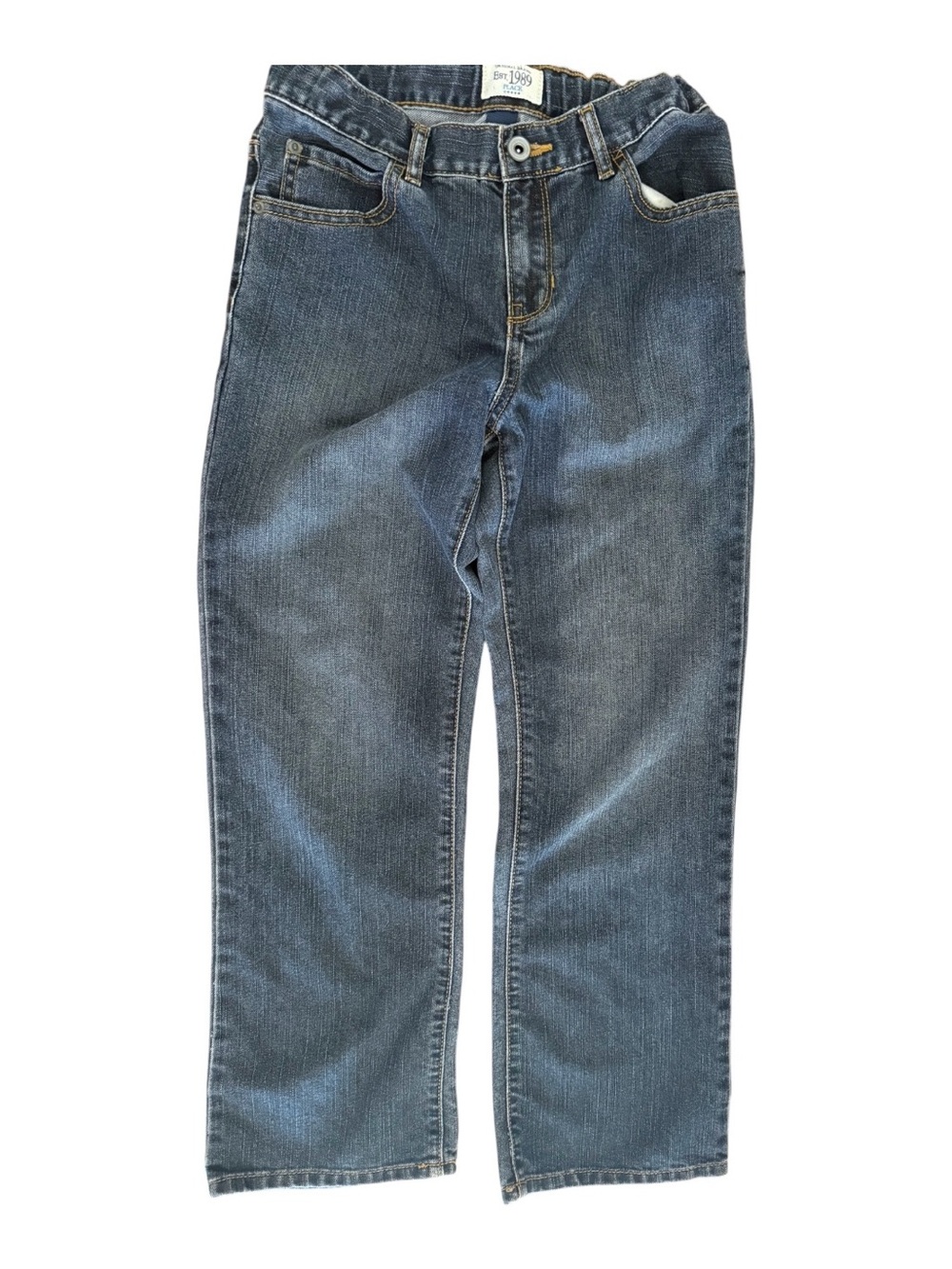 The Children’s Place Boys Jeans Size 10 Bootcut Adjustable Elastic Waist Denim